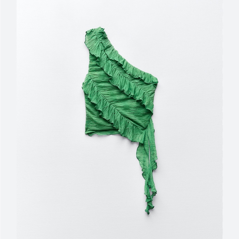 NWT Zara Ruffle Top